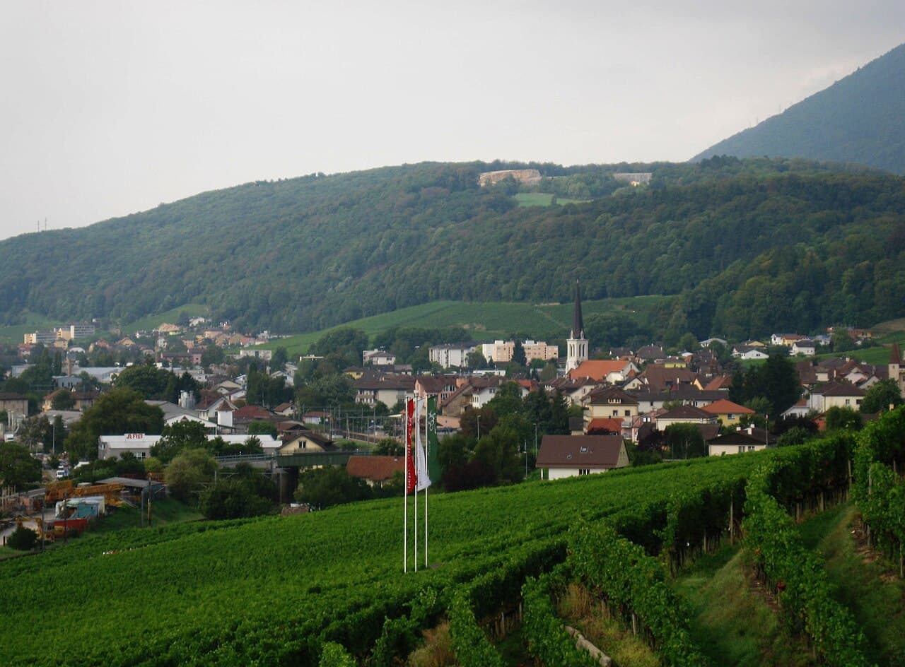 Vue de Bevaix, canton de Neuchâtel