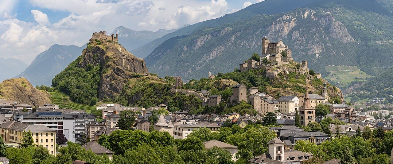 Vue de Choëx, canton de Valais