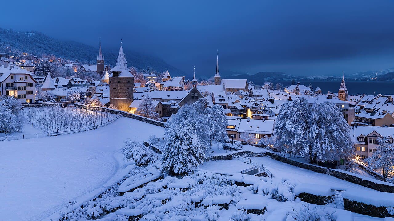Vue de Zug, canton de Zoug